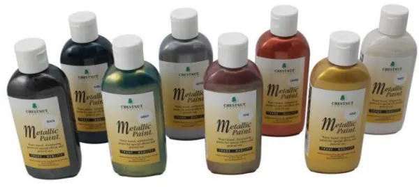 Chestnut Acrylfarbe Metallic Colours 100 ml - Silber