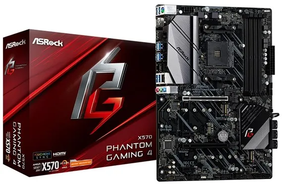 ASRock X570 PHANTOM GAMING 4 Mainboard - AMD X570 - AMD AM4 Sockel - DDR4 RAM - ATX