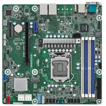 ASRock Rack E3C252D4U - Motherboard - Micro ATX - LGA1200 Socket - C252 Motherboard - Intel C252 - Intel LGA1200 Socket - DDR4 RAM - Micro-ATX