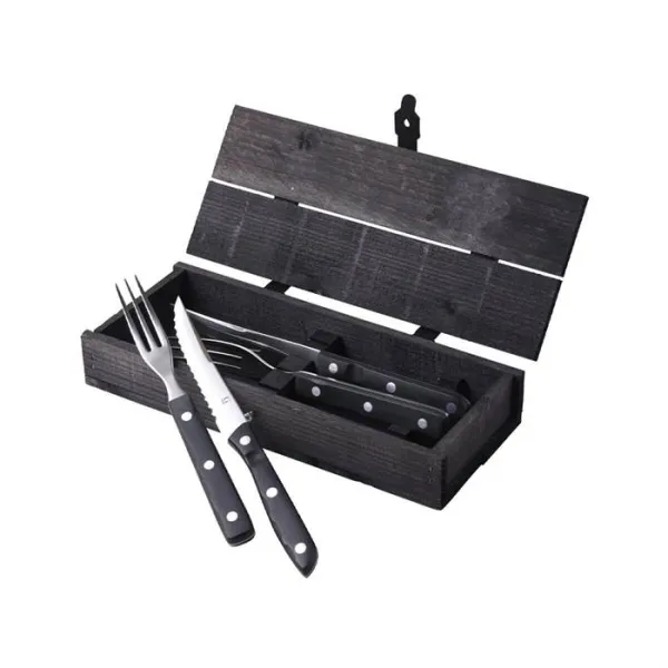 Steak/Grillbesteck Gense Old Farmer 4-teilig - Schwarz/Edelstahl