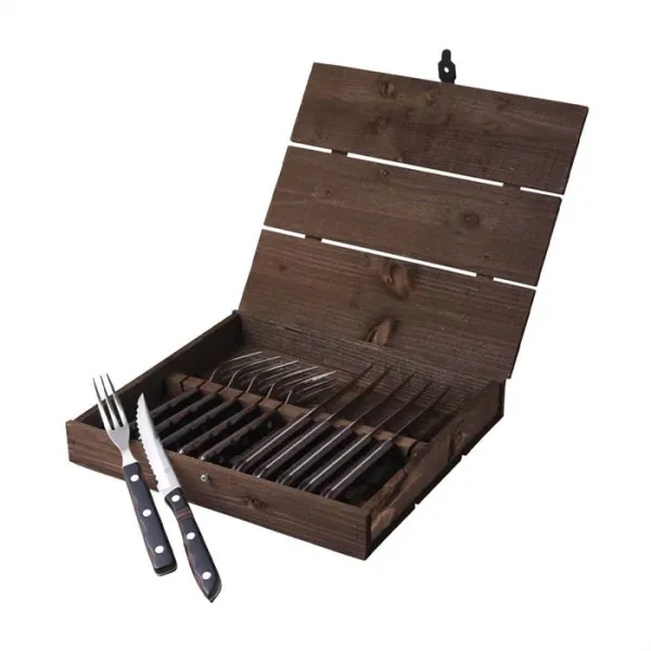 Steak/Grillbesteck Gense Old Farmer 12-teilig - Holz/Stahl
