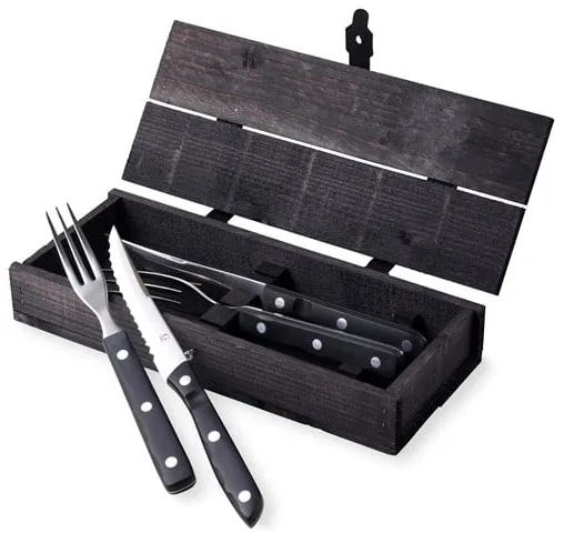 Steak/Grillbesteck Gense Old Farmer Black 4-teilig