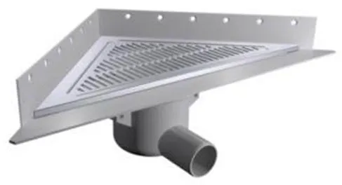 Purus Corner Bodenablauf-Set Ø50 mm horizontale Verbindung