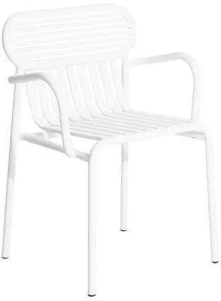 Petite Friture WEEK-END Esszimmerstuhl mit Armlehnen Weiß