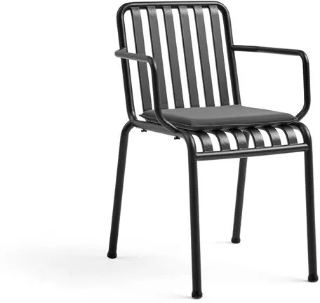 HAY Palissade Stuhl mit Armlehnen Anthrazit
