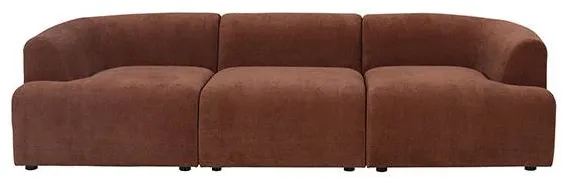Baloo 3-Sitzer-Modulsofa - rostrote Stoff