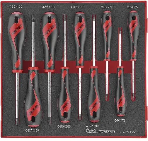 Teng Tools TED906TXN Torx-Schraubendreher-Set mit 9 Teilen