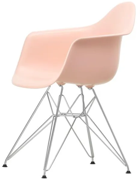 Vitra Eames Plastic DAR Esszimmerstuhl RE Blassrosa/Chrom