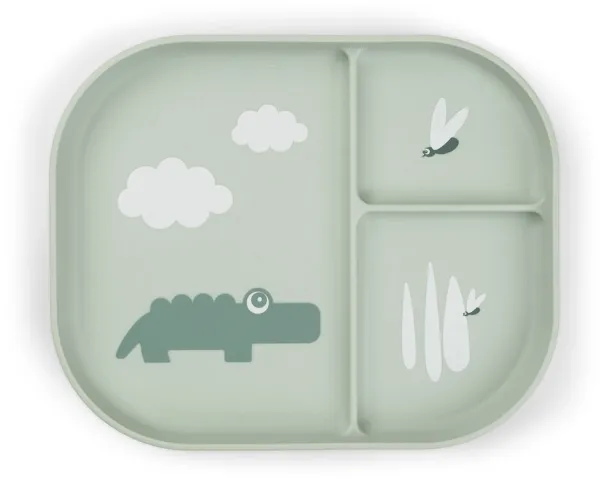 Geteilter Teller Foodie Croco Grün