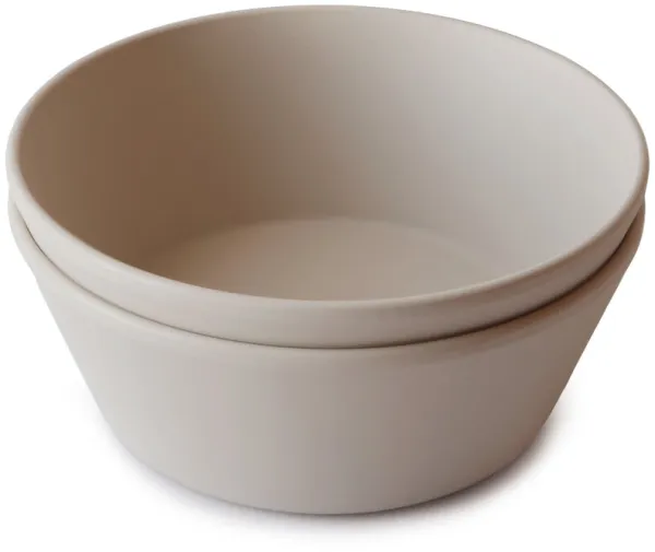 Runde Schalen im 2er-Pack - Vanille