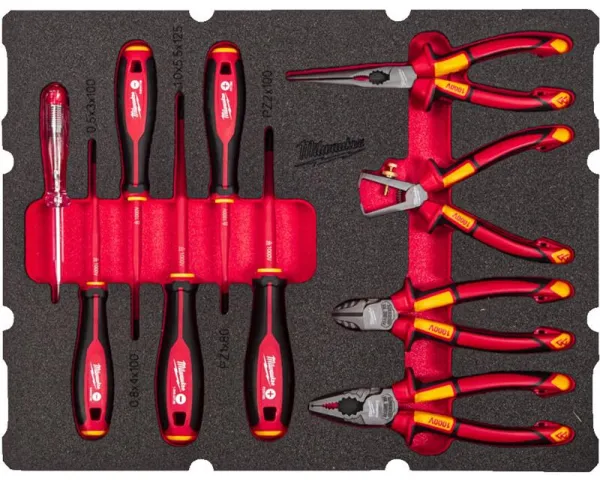 Milwaukee Elektriker-Set Schaumstoff 10-teilig